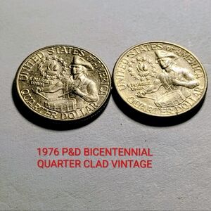 ✅❤️1976 P & D Bicentennial Quarter Clad Coins CIRCULATED VINTAGE